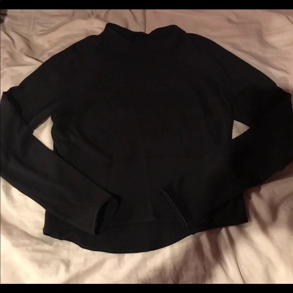 SOLD- Lululemon Hill and Valley Mock Crop Top - Picture 4 of 7